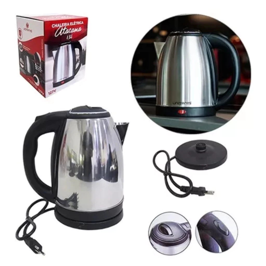 Chaleira Elétrica Jarra Café Chá Inox 127v