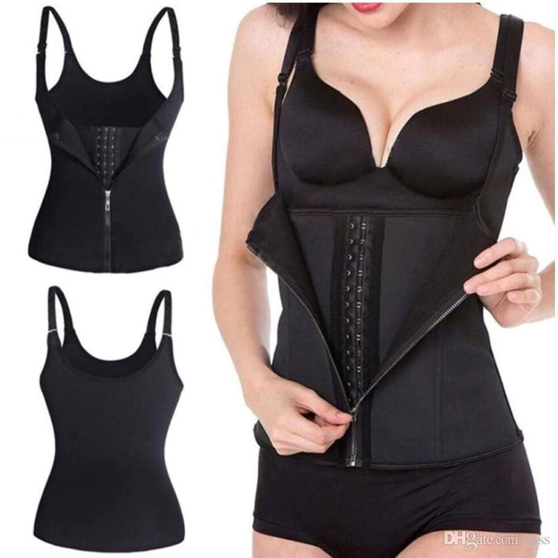Cinta Modeladora Feminina com Zíper – Cintura Dupla de Compressão Ajustável para Redução Abdominal e Suporte com Alça