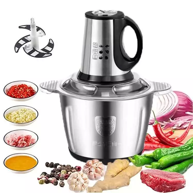 3L Picador De Alimentos Moedor De Carne Mixer Elétrica Processador Cozinha Casa Alho – 110v-220v